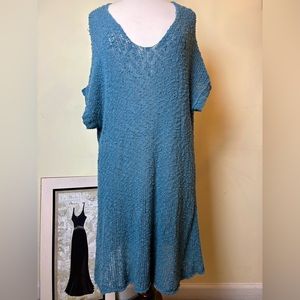 Free People Oversized Top Size S Tilt  Sparrow Boho Short Sleeves